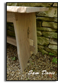 Closeup of Bench Leg Joinery